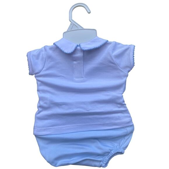 MAGNOLIA BABY NWT smocked collar diaperse size newborn MSRP $48.99 - Picture 2 of 3